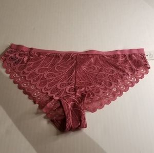 Rose wine lace tanga f46